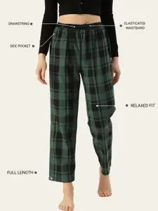 Kryptic Pack Of 2 Pure Cotton Mid-Rise Lounge Pants