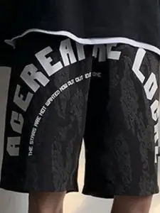 StyleCast Men Typography Printed Shorts