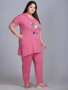 IN Love Women Printed Night suit