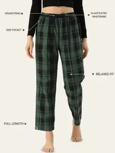 Kryptic Pack Of 2 100% Cotton Mid-Rise Lounge Pants