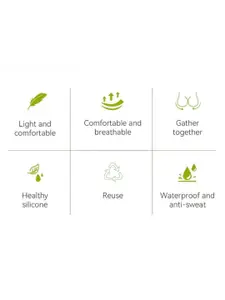 CareDone Sticky Adhesive Silicone Invisible Push Up Backless Strapless Bra