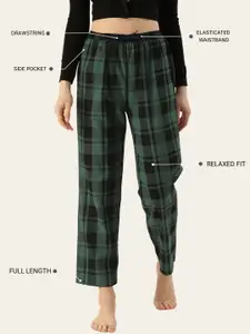 Kryptic Pack Of 2 Pure Cotton Mid-Rise Lounge Pants