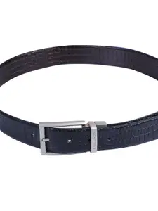 Calvadoss Men Textured Leather Reversible Formal Belt