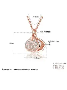 MEENAZ Stainless Steel Rose Gold-Plated CZ Studded & Beaded Quirky Pendant With Chain