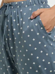 Dreamz by Pantaloons Printed Pure Cotton Straight Lounge Pants