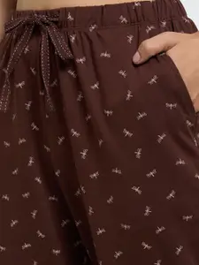 Dreamz by Pantaloons Printed Pure Cotton Straight Lounge Pants