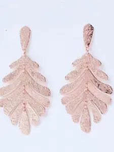 SALTY Tropical Glory Stainless Steel Rose Gold Plated Hoop Earrings