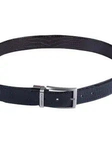 Calvadoss Men Textured Leather Reversible Formal Belt