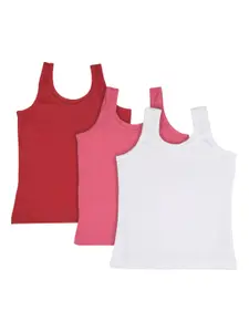 Aimly Girls Pack of 3 Cotton Camisoles
