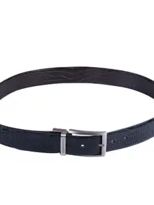 Calvadoss Men Textured Leather Croco Design Reversible Belt