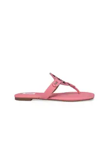 ROSSO BRUNELLO Women Leather T-Strap Flats