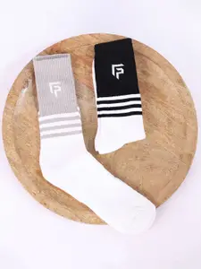 FOOTPRINTS Men Pack Of 2 Striped Calf-Length Socks