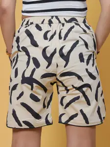 GAB Women Printed High-Rise Shorts