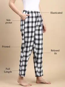 Kryptic Pack Of 2 Checked Pure Cotton Relaxed Fit Lounge Pants