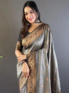 SGF11 Woven Design Zari Pure Silk Kanjeevaram Saree