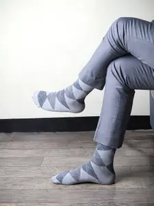 FOOTPRINTS Men Pack Of 3 Checked Ankle Length Socks