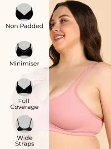 KOMLI Pack Of 2 Non-Padded Everyday Minimizer Bra