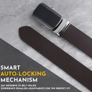 LOOPA Men Textured Leather Formal Belt