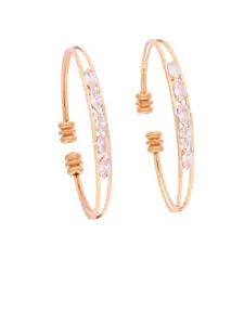 Anouk Set Of 2 Gold-Plated American Diamond-Studded Bangles