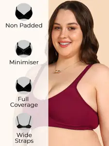 KOMLI Pack Of 2 Non-Padded Everyday Minimiser Bra