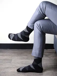 FOOTPRINTS Men Pack Of 2 Checked Calf-Length Socks
