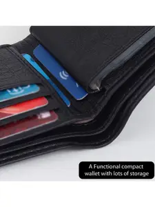 Provogue Men Textured Two Fold Wallet