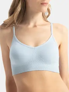 Jockey Wirefree Seamfree Non Padded Nylon Full Coverage Bra Optional Cross Back-FE74