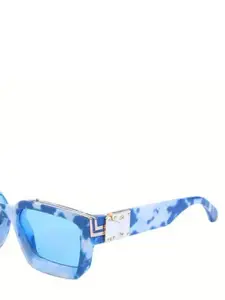 PURPLE WINGS Women Rectangle Sunglasses with UV Protected Lens PWSG048BLUFRAM