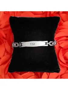 M Men Style Stainless Steel Religious Link Bracelet