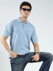 Monte Carlo Men Polo Collar Applique T-shirt