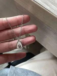 BLACKBOX Gold-Plated Stainless Steel Avocado Shaped Anti Tarnish Pendant with Chain