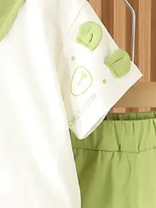 INCLUD Boys Colourblocked Polo Collar T-Shirt With Shorts