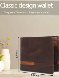 Provogue Men Textured Two Fold Wallet