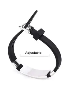 M Men Style Men Handcrafted Silver-Plated Wraparound Bracelet