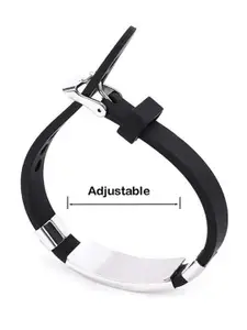 M Men Style Men Handcrafted Silver-Plated Wraparound Bracelet