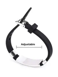 M Men Style Men Handcrafted Silver-Plated Cuff Bracelet