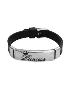 M Men Style Men Handcrafted Silver-Plated Cuff Bracelet