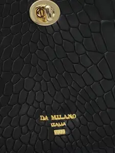 Da Milano Textured Leather Bucket Satchel