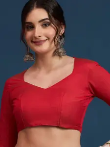 Sangria Floral Kantha Work Tissue Silk Saree With Unstitched Blouse