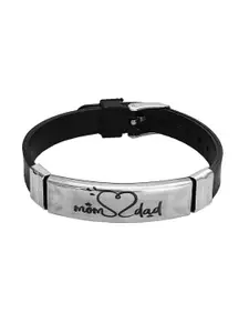 M Men Style Men Handcrafted Silver-Plated Cuff Bracelet