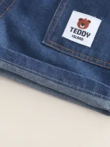 INCLUD Boys Teddy Printed Printed Polo Collar T-Shirt With Shorts