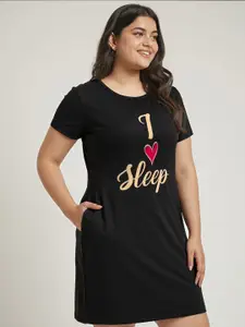 FFLIRTYGO Printed Nightdress