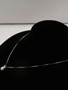 925 SILLER 925 Pure Silver Zircon Studded Pearl Chain Pendant