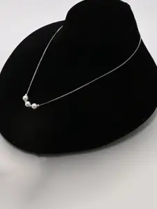 925 SILLER 925 Pure Silver Pearl Chain Pendant