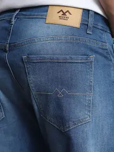 Mufti Men Relaxed Fit Mid-Rise Heavy Fade Stretchable Jeans