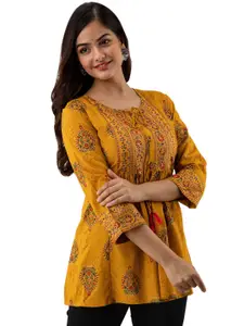 DMP FASHION Ethnic Motifs Printed Sequinned Kurta