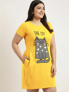 FFLIRTYGO Printed Nightdress