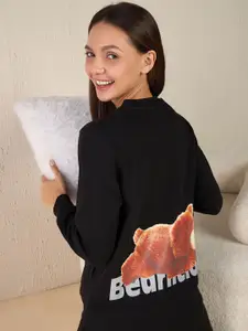 Sweet Dreams Women Printed Top Pyjamas Round Neck Night Suit