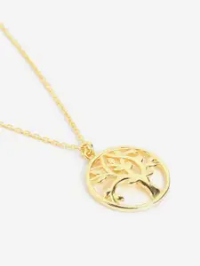 DressBerry 18kt Gold Plated Tree of Life Pendant and Chain