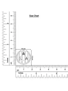 Kicky And Perky 925 Sterling Silver Rhodium-Plated Artificial Stones Pendant with Chain